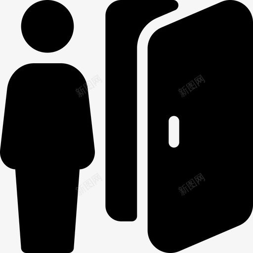 门家房子图标svg_新图网 https://ixintu.com 个人资料 家 房子 用户 用户实心图标 门