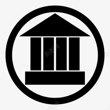 建筑物银行资本图标图标