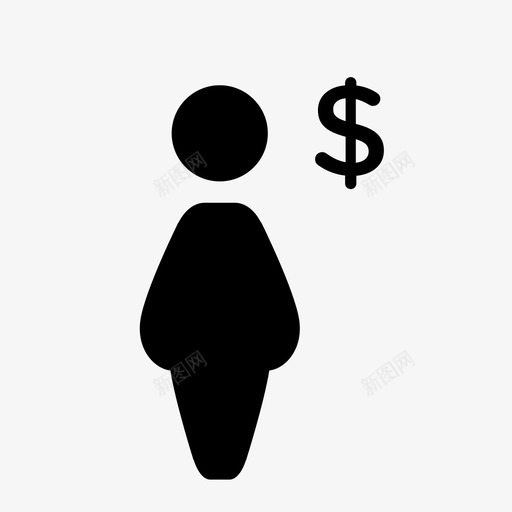 女性美元金钱图标svg_新图网 https://ixintu.com 个人 女性 女性装备 美元 财富 金钱