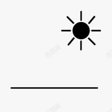 日出能源热量图标图标
