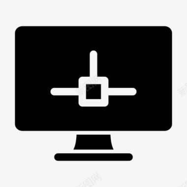 监控网络计算机塔主机图标图标