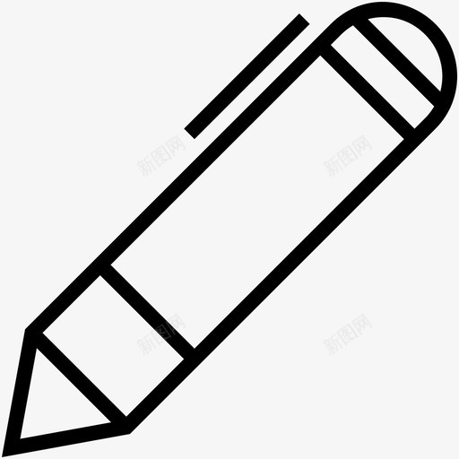 蜡笔彩色铅笔文具图标svg_新图网 https://ixintu.com 书写 婴儿和儿童图标集 彩色铅笔 文具 蜡笔