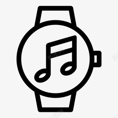 音乐备忘智能手表时钟设备图标图标