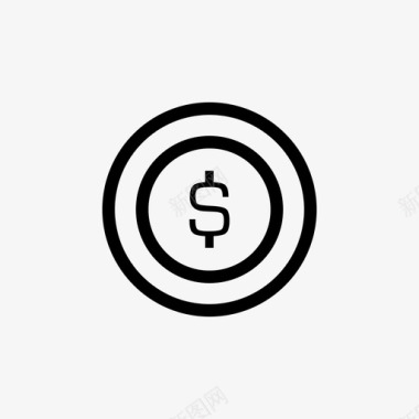 美元硬币经济货币图标图标