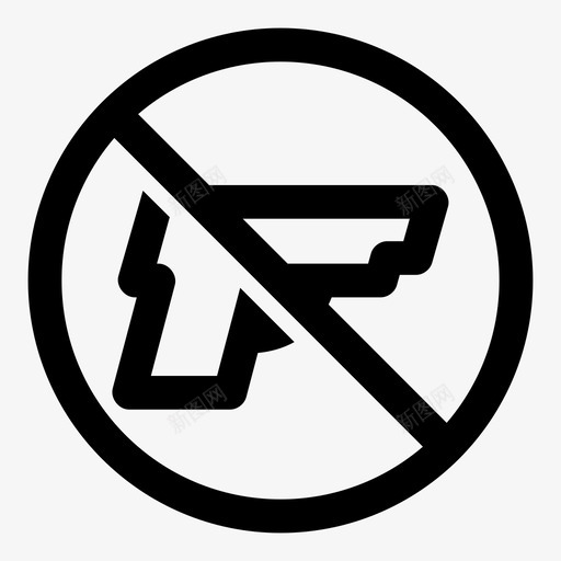 没有枪允许致命图标svg_新图网 https://ixintu.com 允许 机场最大胆 武器 没有枪 致命 警告