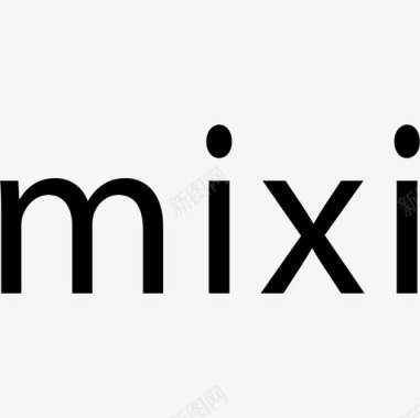Mixi徽标社交社交图标图标