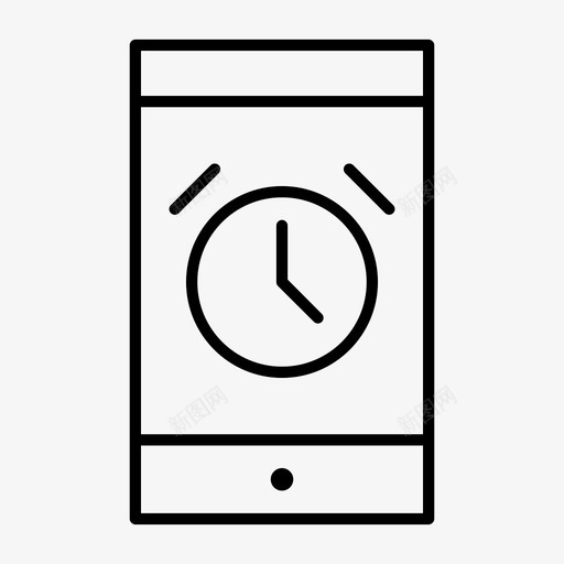 智能手机闹钟提醒时间表图标svg_新图网 https://ixintu.com 提醒 时间 时间表 智能手机闹钟 秒表 计时器