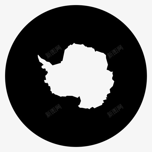 南极洲大陆旗帜图标svg_新图网 https://ixintu.com 世界圆形旗帜雕文 南极洲 大陆 旗帜 条约