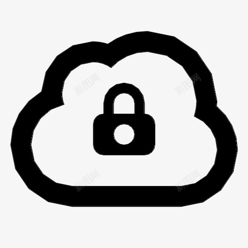 云锁icloud挂锁图标svg_新图网 https://ixintu.com icloud 云锁 安全 挂锁 服务器 私有