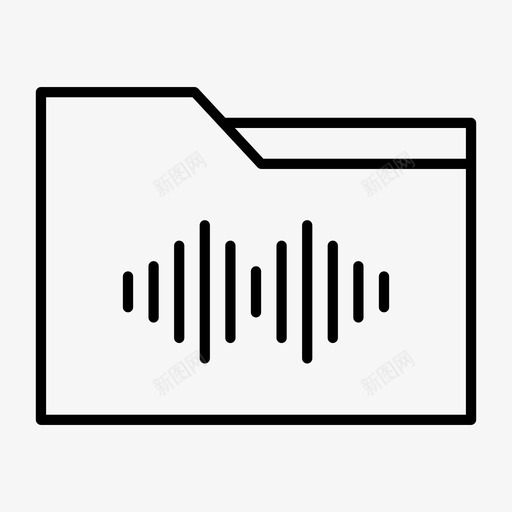 文件夹声波测量多媒体图标svg_新图网 https://ixintu.com 声音条 多媒体 文件夹声波 波 测量 音量