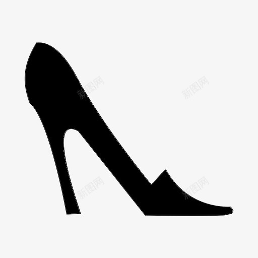 高跟鞋女鞋图标svg_新图网 https://ixintu.com 女 细高跟鞋 鞋 高跟鞋