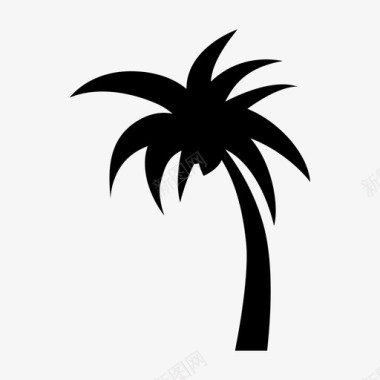 棕榈树乔木凉亭图标图标
