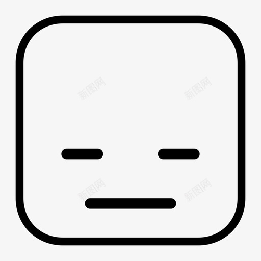 呆滞的情绪化的表情的图标svg_新图网 https://ixintu.com 呆滞的 情绪化的 柔和的情绪 脸上的 表情的