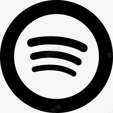 Spotify徽标社交社交图标圆形图标