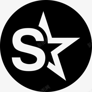 Skyrock标志社交社交图标圆形图标