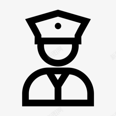 警察警官当局图标图标