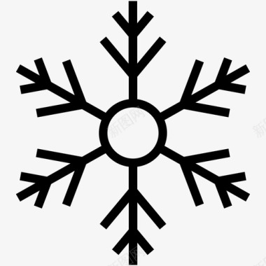 雪花装饰品雪彩旗图标图标