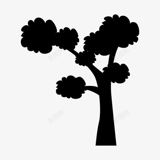 树木乔木植物图标svg_新图网 https://ixintu.com 乔木 木本植物 树木 植物 植物和树木