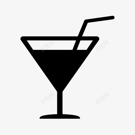 饮料酒精鸡尾酒图标svg_新图网 https://ixintu.com 玻璃杯 网店图标和分类广告 酒精 饮料 鸡尾酒