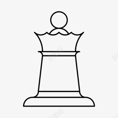 国际象棋皇后王冠国王图标图标