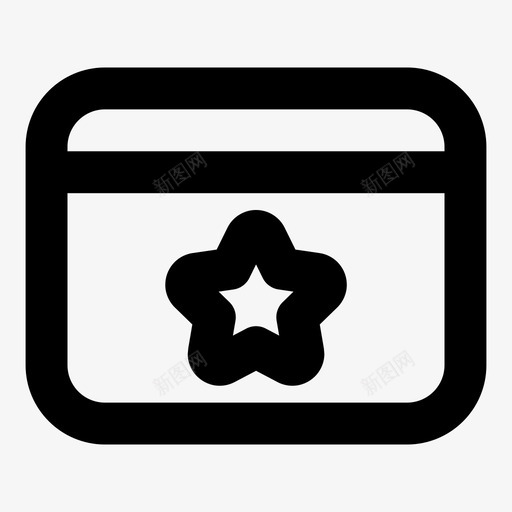 收藏夹窗口浏览器星形图标svg_新图网 https://ixintu.com ui元素轮廓粗体 web 收藏夹窗口 星形 浏览器