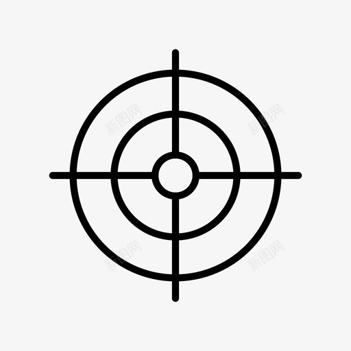 十字准星瞄准靶心图标svg_新图网 https://ixintu.com 业务 十字准星 市场 目标 瞄准 靶心