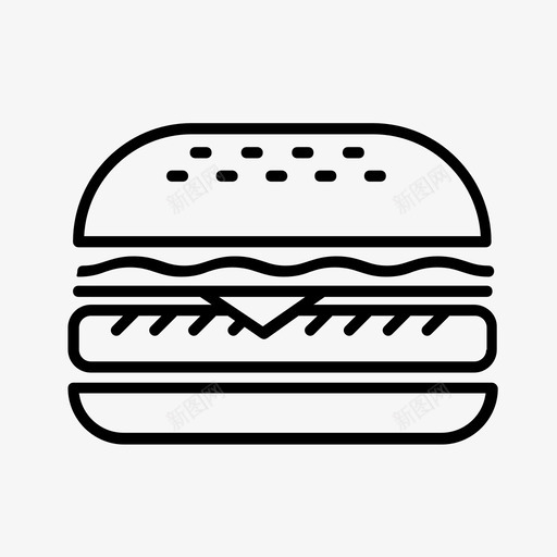 芝士汉堡烧烤牛肉图标svg_新图网 https://ixintu.com 奶酪汉堡 汉堡 烧烤 牛肉 肉 芝士汉堡