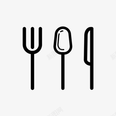匙叉刀厨房桌子图标图标