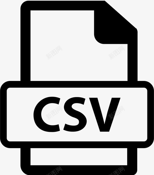 csv文件扩展名文件格式图标svg_新图网 https://ixintu.com csv文件 扩展名 文件 文件格式 文件类型