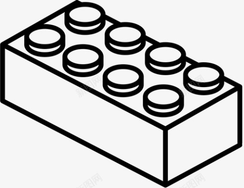 积木游戏积木元素图标图标