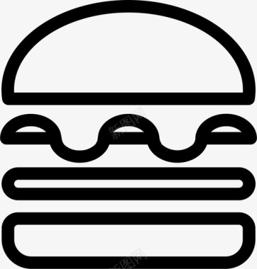 芝士汉堡舒适食品快餐图标图标