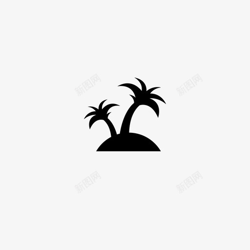 岛棕榈树大溪地图标svg_新图网 https://ixintu.com 大溪地 岛 树 棕榈树
