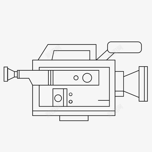 胶卷相机电影唱片图标svg_新图网 https://ixintu.com 唱片 拍摄 电影 胶卷相机