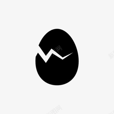 鸡蛋破裂烹饪油炸图标图标
