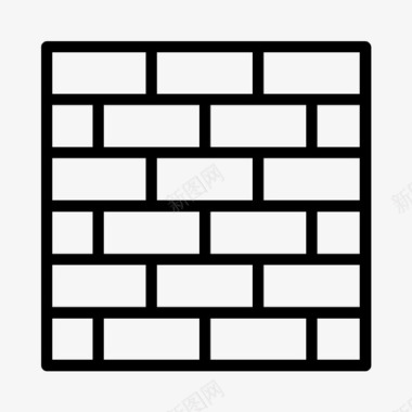 砖砌块建筑图标图标