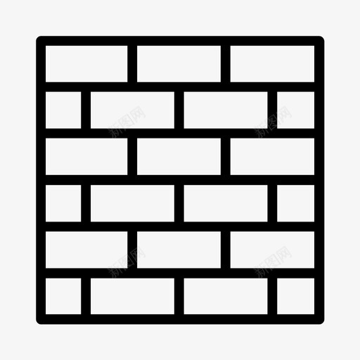 砖砌块建筑图标svg_新图网 https://ixintu.com 墙壁 建筑 砌块 砖 表面