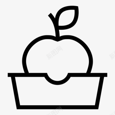 午餐盒苹果图标图标