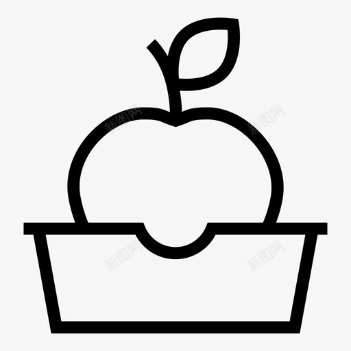 午餐盒苹果图标svg_新图网 https://ixintu.com 午餐盒 苹果