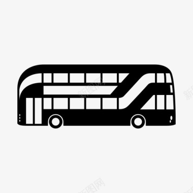 巴士汽车双层车图标图标