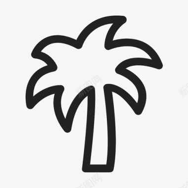 棕榈树加利福尼亚异国情调图标图标