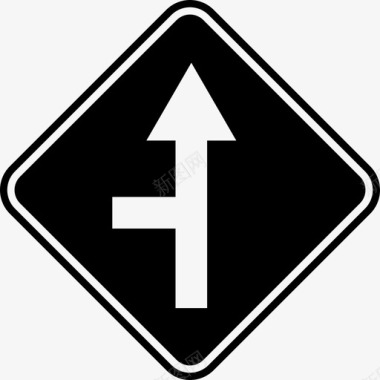 左交叉口道路标志图标图标