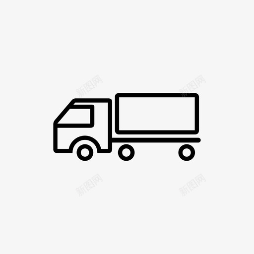 卡车送货车拖车图标svg_新图网 https://ixintu.com 卡车 拖车 车辆 送货车