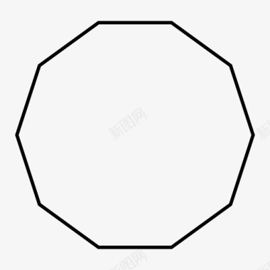 十边形几何学装饰性图标图标