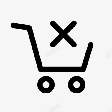 购物篮取消订购图标图标