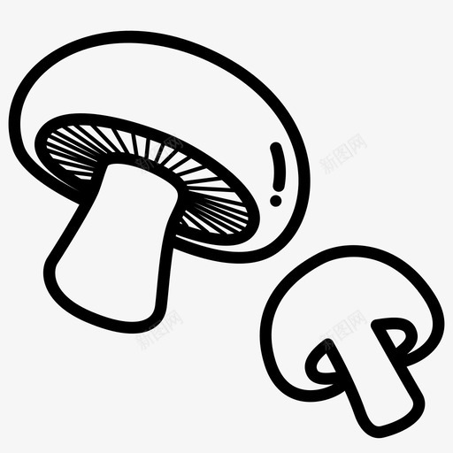 蘑菇食物毒菌图标svg_新图网 https://ixintu.com 毒菌 素食主义者 蔬菜 蘑菇 食物