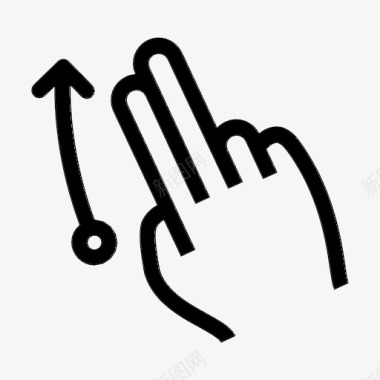 两个手指向下滑动手指手图标图标
