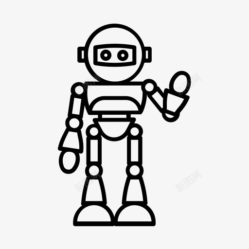 机器人未来派科幻图标svg_新图网 https://ixintu.com 未来派 机器人 科幻