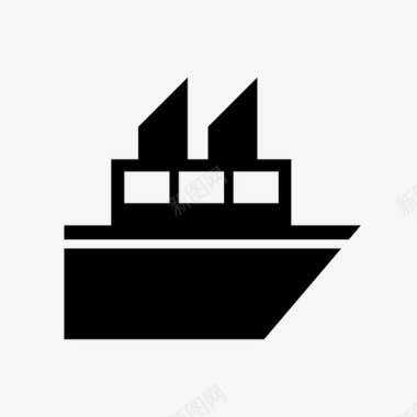 游船游轮货物图标图标