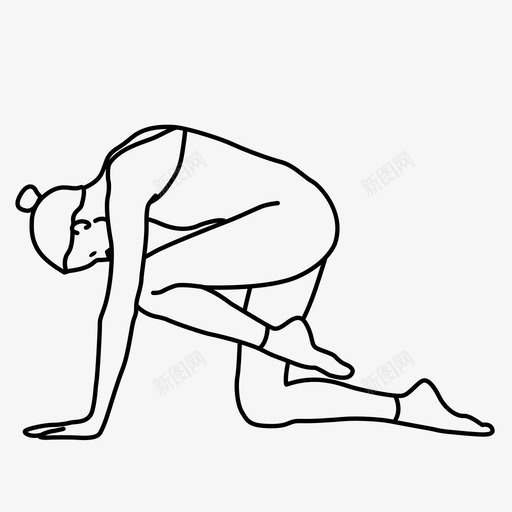 鼻子到膝盖核心姿势图标svg_新图网 https://ixintu.com 力量 姿势 核心 瑜伽 锻炼 鼻子到膝盖