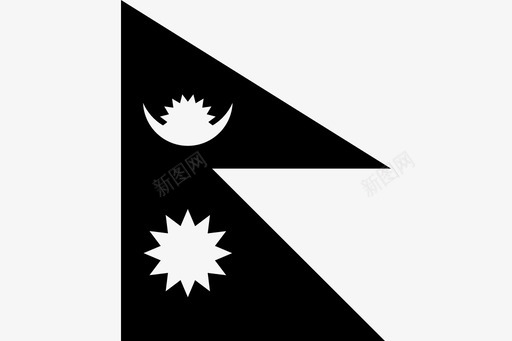 尼泊尔亚洲国家图标svg_新图网 https://ixintu.com 世界矩形旗雕文 亚洲 国家 尼泊尔 旗帜